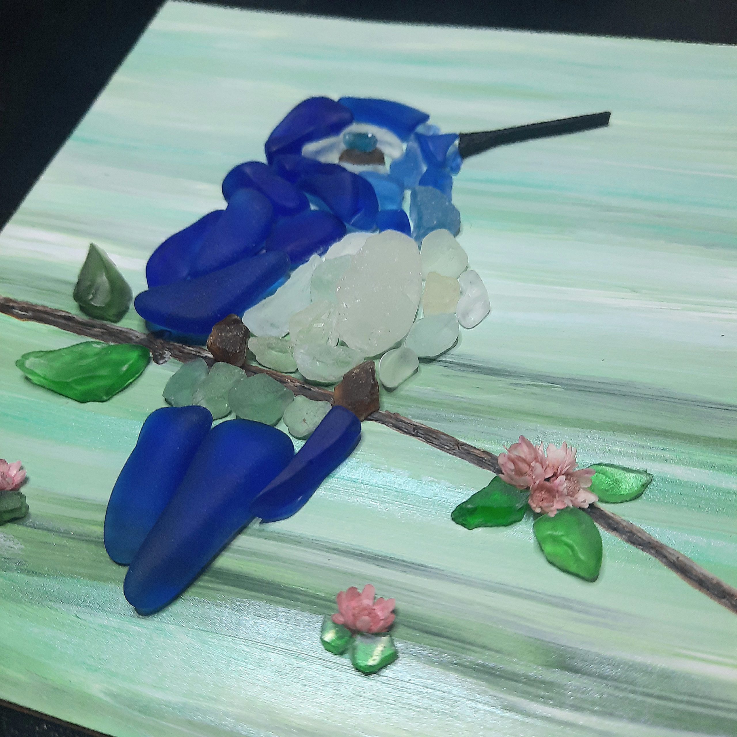 Kingfisher Sea Glass Picture